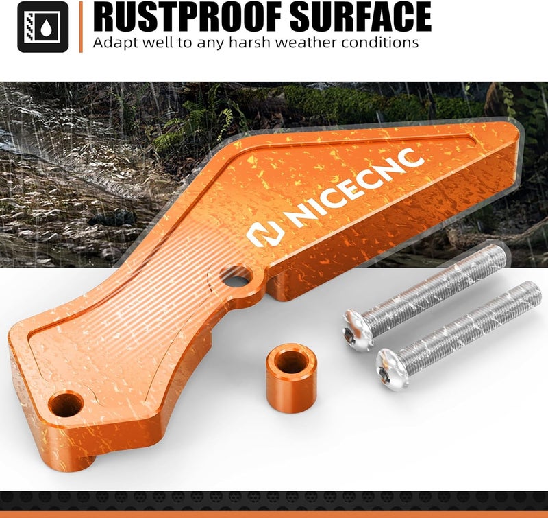 NICECNC Orange Universal 4T Case Saver Sprocket Guard Compatible with KTM 250/350 EXC-F 2017-2023,250/350 SX-F XC-F 2016-2022,250 350 EXC-F SixDays 2020-2023,350 XCF-W 2020-2022 See Fitment - Image 5